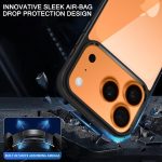⁦Dl3 Mobilak Case For iPhone 17 Pro Max 6.9 Inch, Crystal Clear Case [Not Yellowing] [Military Grade Drop Protection] Shockproof Protective Transparent Protective Slim Cover - Black⁩ - الصورة ⁦5⁩