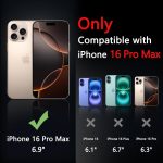 ⁦شاشة حماية للخصوصية مضادة للتجسس بإطار أسود لموبايل آبل آيفون (16 برو ماكس)⁩ - الصورة ⁦4⁩