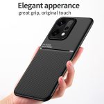 جراب موبايل من السيليكون والبولي يوريثين المقاوم للحرارة الناعم والبولي كربونات متوافق مع أوبو رينو 14 برو شبكة الجيل الخامس 5G مغناطيسي ومضاد للصدمات من فاسينيشن (لون أسود)