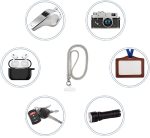 ⁦سلسلة قصيرة لامعة للموبايل من ايه او كيه سانوفا، حلقة مفاتيح طويلة، سلسلة موبايل للتعليق باللون الفضي⁩ - الصورة ⁦4⁩