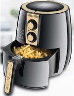 ⁦Black & Decker 4 Liter Air Fryer 1.2Kg Performance Range Aerofry, Black/Gold - Af300-B5 ( International warranty ) - 220V supply voltage and 50Hz⁩ - الصورة ⁦2⁩