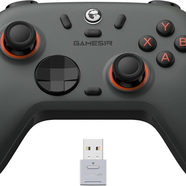 GameSir Nova 2 Lite Wireless Controller with Hall Effect Joysticks & Triggers, 2.4G & Wired 1000Hz Polling Rate, Macro Back Buttons, PC Gamepad Compatible with PC/Switch/Steam/iOS/Android (Grey)