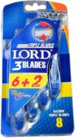 ⁦طقم ماكينات حلاقة للاستخدام مرة واحدة مزودة بثلاثة أمواس من لورد، طقم من 6 قطع بالإضافة إلى 2، من قطعتين⁩ - الصورة ⁦2⁩