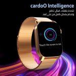 ساعة ذكية اكس ابكس بشاشة اموليد 2 بوصة مكالمات بلوتوث وتتبع اللياقة البدنية والصحة وأكثر من 100 وضع رياضي ومراقب القلب وتشبع الاكسجين في الدم مقاومة للماء IP68 متوافقة مع أندرويد وiOS من كاردو - ذهبي - الصورة 9