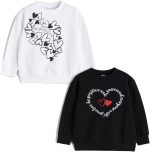 سويت شيرت برقبة دائرية ضيقة للبنات من ال سي وايكيكي، عبوة من قطعتين