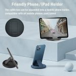 Yesimla USB C Adapter OTG Cable Kit, Multi Charging Cable Case Convertor USB C to iOS Device/Type C/Micro/USB A Adapter, Data Transfer Contains Card Slot for Traveling, Use as Phone Holder (Black) - الصورة 7