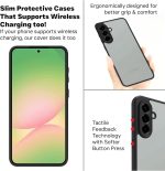 ⁦جراب خلفي صلب مقاوم للصدمات مصنوع من البولي كربونات باطار من البولي يوريثين الحراري الناعم مضاد للاصفرار متوافق مع سامسونج جالاكسي A56 (شفاف)⁩ - الصورة ⁦5⁩