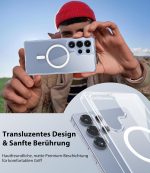 ⁦جراب حماية مغناطيسي من السيليكون رفيع وقوي وبحماية عسكرية ومضاد للصدمات والسقوط متوافق مع ماج سيف لموبايل سامسونج جالاكسي S25 الترا من فيهيبي⁩ - الصورة ⁦7⁩