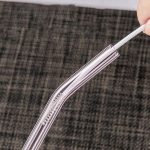 ⁦طقم شفاطات زجاج شفافة من اي سي في في، من 5 قطع - 4 × قطع شفاطة، 1 × فرشاة، صحية وصديقة للبيئة، مناسبة للشرب والعصير لوجبات الإفطار⁩ - الصورة ⁦7⁩
