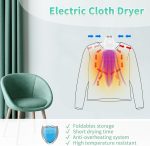 ⁦Electric Clothes Dryer - Versatile Portable Dryer with Hot and Cold Settings, Quiet Functionality, Perfect for Home Use, Travel, and Drying Children's Garments⁩ - الصورة ⁦3⁩