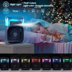 ⁦مروحة مكيف هواء شخصي محمول سعة 900 مل مع صينية ثلج لتبريد الهواء بالبخار بمروحة تبريد 5 في 1 بـ 7 ألوان إضاءة و5 بخاخات و3 سرعات ومروحة تيار متردد للغرف الصغيرة والمكتب والسيارة والتخييم⁩ - الصورة ⁦6⁩