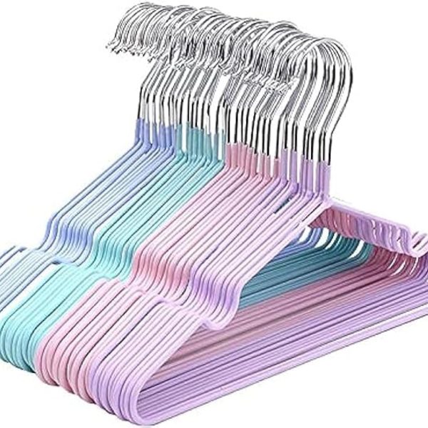 شماعات ملابس 10 قطع 40×20 سم,رف تجفيف معدني منزلي مانع للانزلاق للكبار