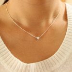 ⁦دو سكاوت قلادة صغيرة ذهبية على شكل قلب، قلادة انيقة لطيفة على شكل قلب اولي، قلادة وردة، قلادات قلب متعددة الطبقات للنساء، هدية الكريسماس⁩ - الصورة ⁦4⁩