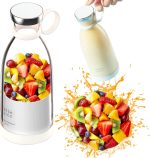 ROCAT Portable Mini Fast Blender, 350ml Fruit Mixer, Kitchen Juicer Cup, Mini Blender, Handheld Travel Blender, with USB Rechargeable, for Shakes, Smoothies, Juice (White)