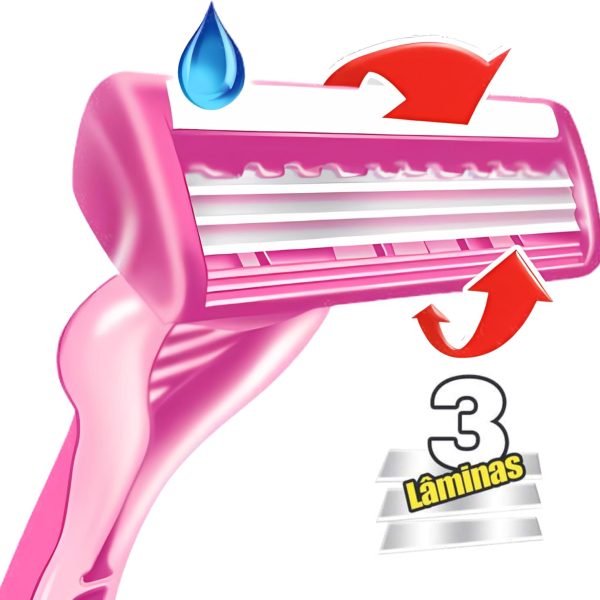 مجموعة شفرات حلاقة ثلاثية الشفرات من كوين باي لورد، 4 قطع (عبوة من 2 قطعة)