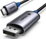 كابل USB C إلى منفذ عرض 1.4 8K@60Hz 4K@240Hz ثاندربولت 4/3 إلى منفذ عرض USB C إلى DP 1.4 32.4 Gbps من الومنيوم مضفر متوافق مع ماك بوك برو/اير، اي باد، ماك ميني، جالكسي، اكس بي اس 15، من يوجرين 2 متر