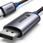 كابل USB C إلى منفذ عرض 1.4 8K@60Hz 4K@240Hz ثاندربولت 4/3 إلى منفذ عرض USB C إلى DP 1.4 32.4 Gbps من الومنيوم مضفر متوافق مع ماك بوك برو/اير، اي باد، ماك ميني، جالكسي، اكس بي اس 15، من يوجرين 2 متر
