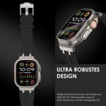 ⁦سوار ساعة ذكية بديل من الفولاذ المقاوم للصدأ بتصميم حلقات صلبة متوافق مع ساعة آبل بمقاسات 45 و44 و42 و41 و40 و38 ملم السلسلة 7 اس اي ومناسب لإصدارات السلسلة 1 و2 و3 و4 و5 و6 للرجال والنساء من كاديز⁩ - الصورة ⁦5⁩