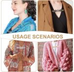 ⁦3 قطع من مشابك السويتر العتيقة من فاشون مانيا، مشبك شال، مشابك بروش قميص رسمي للنساء والفتيات⁩ - الصورة ⁦5⁩