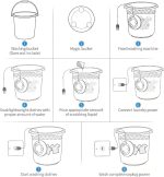 ⁦غسالة صغيرة محمولة بالموجات فوق الصوتية مع قاعدة امتصاص متعددة، عرض خاص (100 قطعة)⁩ - الصورة ⁦3⁩