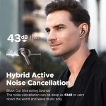 ⁦سماعات أذن لاسلكية SOUNDPEATS Capsule3 Pro قوية وهجينة مع خاصية إلغاء الضوضاء النشطة باللون الأسود/الذهبي⁩ - الصورة ⁦3⁩
