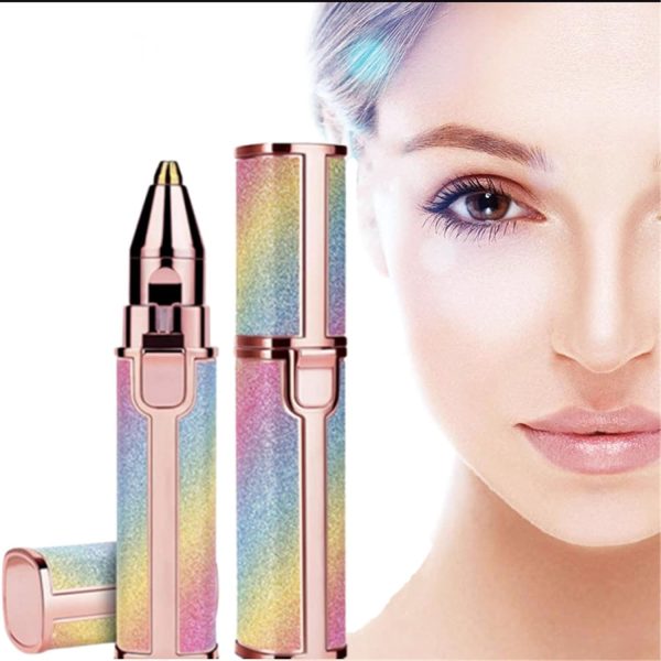 جهاز إزالة شعر الوجه 2 في 1 قابل لإعادة الشحن، لإزالة شعر الوجه والأنف والجسم بدون عيوب للنساء (متعدد الألوان) من زد زد ليزد كوتيج