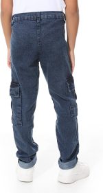 ⁦بنطلون جينز فضفاض بأزرار للإغلاق للأولاد من اندورا⁩ - الصورة ⁦3⁩