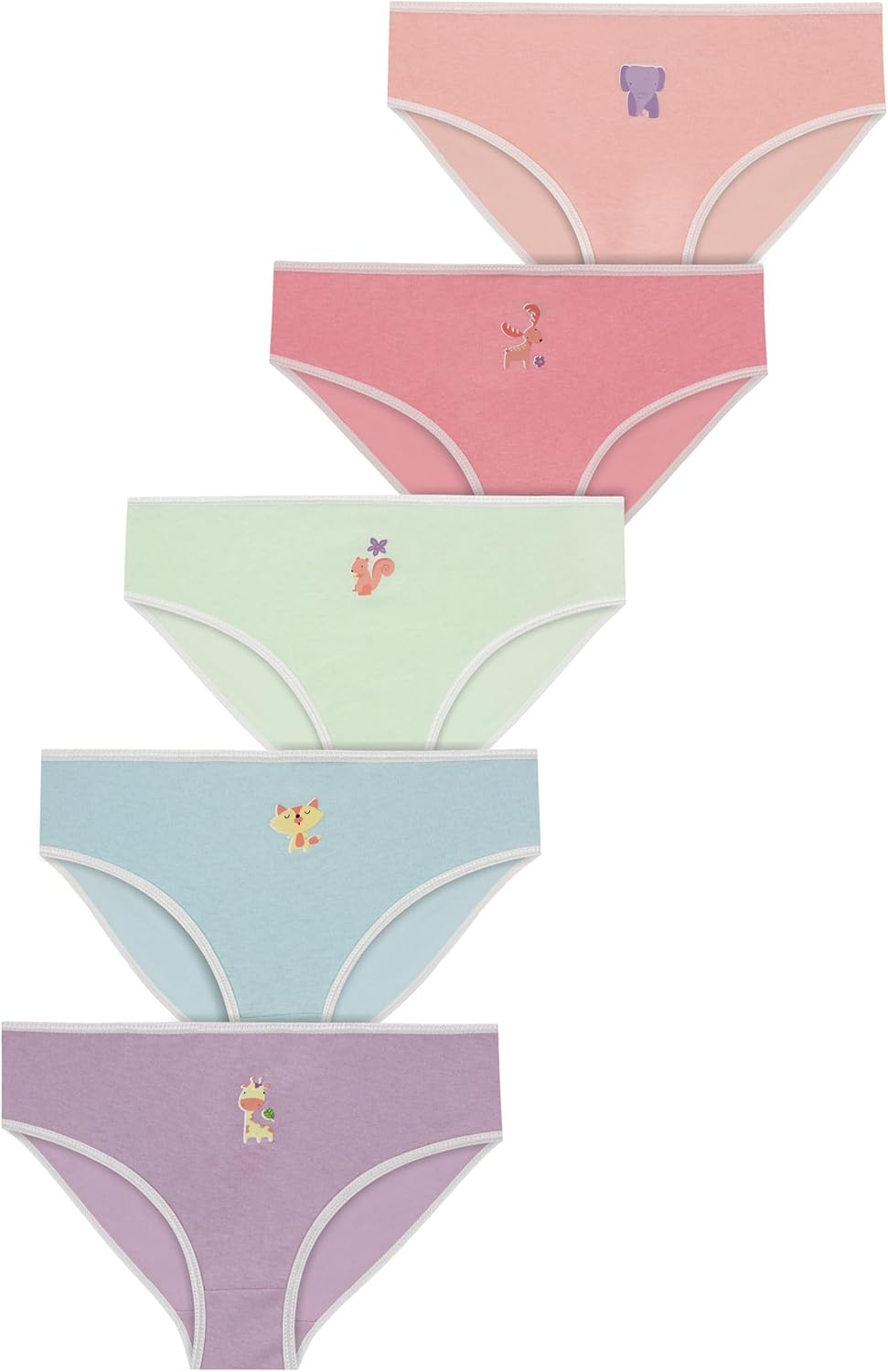 717GD7bUZBL._AC_SL1500_.jpg مجموعة ملابس داخلية للبنات من شارمين، قطن، (عبوة 5 قطع)