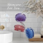 ⁦فرشاة تقشير فروة الرأس المضادة للقشرة بشعيرات سيليكون ناعمة من Rosarden للشعر الرطب والجاف (لون عشوائي)، من روزاردن⁩ - الصورة ⁦2⁩