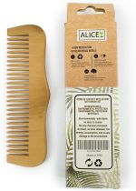 ⁦مشط شعر مصنوع من الخشب الطبيعي مضاد للتجعد ولطيف على فروة الرأس بتصميم صديق للبيئة للاستخدام اليومي من اليس⁩ - الصورة ⁦7⁩