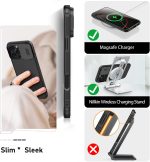 ⁦جراب حماية كام شيلد برو من نيلكين، بغطاء منزلق للكاميرا وتصميم رفيع وأنيق لهاتف آيفون 16 برو ماكس شبكة الجيل الخامس 5G مقاس 6.9 بوصة، آيفون 16 برو ماكس 5G - أسود⁩ - الصورة ⁦5⁩