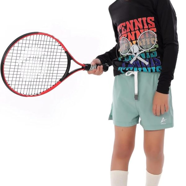 تيشيرت تنس اسود باكمام طويلة للاولاد - بلوزة رياضية