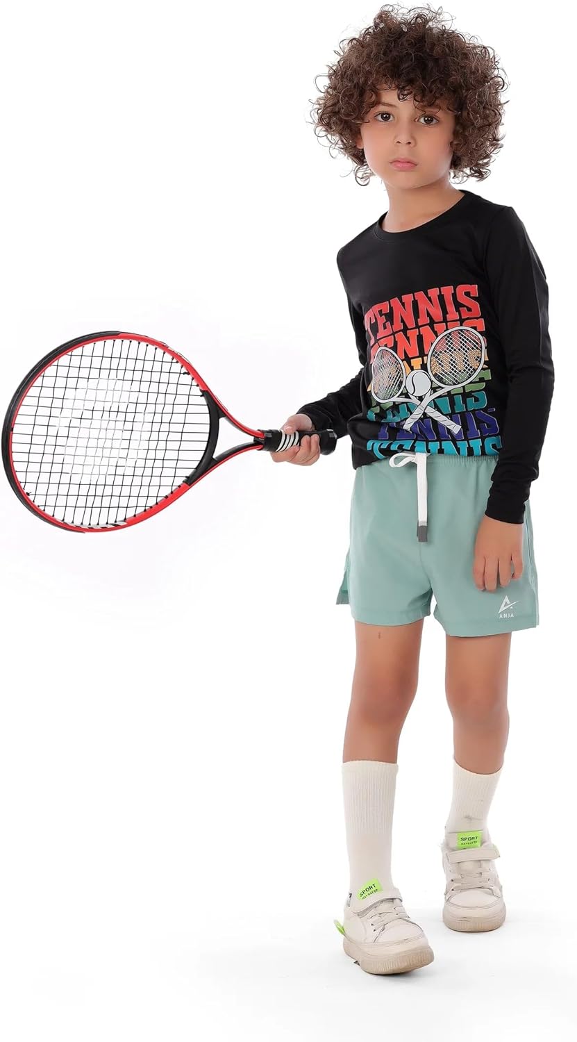 71Aglvn4uL._AC_SL1500_.jpg تيشيرت تنس اسود باكمام طويلة للاولاد - بلوزة رياضية