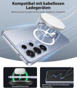 ⁦جراب حماية مغناطيسي من السيليكون رفيع وقوي وبحماية عسكرية ومضاد للصدمات والسقوط متوافق مع ماج سيف لموبايل سامسونج جالاكسي S25 الترا من فيهيبي⁩ - الصورة ⁦3⁩