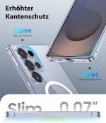 ⁦جراب حماية مغناطيسي من السيليكون رفيع وقوي وبحماية عسكرية ومضاد للصدمات والسقوط متوافق مع ماج سيف لموبايل سامسونج جالاكسي S25 الترا من فيهيبي⁩ - الصورة ⁦6⁩