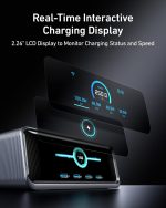 ⁦انكر شاحن يو اس بي نوع سي 250 واط من برايم، قاعدة شحن غان 6 منافذ فائقة السرعة، شاشة LCD 2.25 انش وقرص تحكم ذكي، متوافق مع ماك بوك برو/اير، ايفون 16/15/14، هواوي، سامسونج S25/S24، ايباد⁩ - الصورة ⁦4⁩