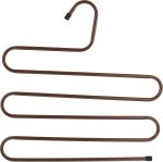 ⁦شماعة بنطلونات متعددة لتنظيم الخزانة، مصنوعة من الستانلس ستيل، شكل حرف S، مكونة من 5 طبقات لتعليق الملابس - الوان متعددة 30 cm * 35 cm⁩ - الصورة ⁦2⁩