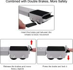 ⁦حامل دوار قابل للتمدد - حامل متين وقابل للتعديل من قطعتين للغسالات والاجهزة المنزلية، مثالي للتنقل الآمن والسهل في جميع أنحاء المنزل⁩ - الصورة ⁦4⁩