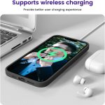 ⁦جراب حماية خلفي من السيليكون بتصميم رفيع ومضاد للصدمات لموبايل ايفون 13 مقاس 6.1 بوصة من اوتوفلاي (أسود)⁩ - الصورة ⁦7⁩