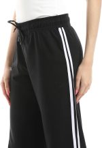 ⁦Women's Athletic Track Pants, High-Waisted, with Side Stripes, Drawstring Closure, Straight Leg, Active Wear⁩ - الصورة ⁦4⁩