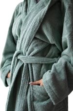 روب حمام للفنادق من تي ام هوم، 100% قطن، نسيج مخملي متعدد الالوان