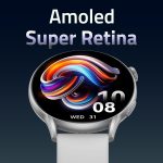 ⁦ساعة ذكية اكس اوربيت بشاشة اموليد دائرية 1.63 بوصة من كاردو، مكالمات بلوتوث، تتبع اللياقة البدنية مع مراقبة القلب والنوم والأكسجين، اكثر من 100 وضع رياضي، مقاومة للماء، متوافقة مع iOS وأندرويد - فضي⁩ - الصورة ⁦2⁩