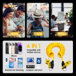 كيبل شحن USB C 4 في 1 65 واط، كيبل شحن سريع USB C الى نوع C الى كيبل شحن ليثيوم لايفون ايباد ماك بوك سامسونج، نقل بيانات عالي السرعة 480 نبضة في الثانية، سلك شحن متعدد مرتب - الصورة 2