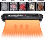 ⁦Vacuum Sealer Vacuum Machine, Automatic Vacuum Sealer Sous Vide, Film Sealer for Dry or Moist Food, Includes 10 Vacuum Bags and Hose⁩ - الصورة ⁦5⁩