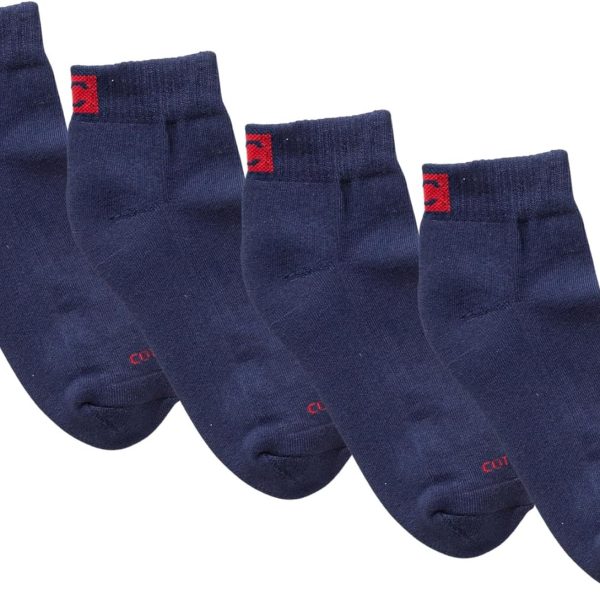 مجموعة من 4 شرابات رياضية قطنية برقبة دائرية ضيقة من قطونيل