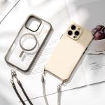 ⁦سلسلة قصيرة لامعة للموبايل من ايه او كيه سانوفا، حلقة مفاتيح طويلة، سلسلة موبايل للتعليق باللون الفضي⁩ - الصورة ⁦2⁩