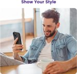 ⁦جراب حماية خلفي من السيليكون بتصميم رفيع ومضاد للصدمات لموبايل ايفون 13 مقاس 6.1 بوصة من اوتوفلاي (أسود)⁩ - الصورة ⁦5⁩