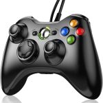 وحدة تحكم Xbox 360، وحدة تحكم بالالعاب لاسلكية يودينج لجهاز Xbox 360 بدون تغليف (اسود)