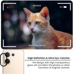 ⁦واقي عدسة الكاميرا لموبايل فيفو V60 من جرابيست، مصنوع من الزجاج المقوى بدرجة صلابة 9 وخليط معدني من الالومنيوم رفيع للغاية، غطاء مناسب لفيفو v60 شبكة الجيل الخامس 5G (اسود)⁩ - الصورة ⁦4⁩