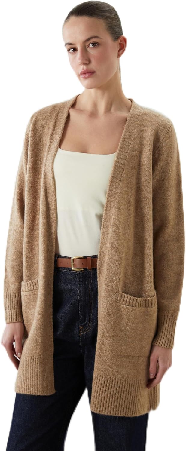 71LirKQoVbL._AC_SL1500_.jpg LC واكيكي كارديجان صوف بياقة شال للنساء